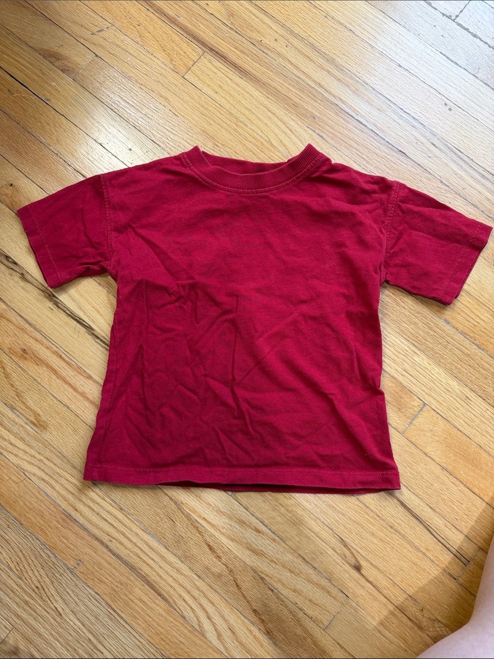 Zara Everyday Kids Crewneck Short Sleeve Tee - Red